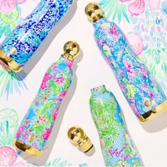 Lilly Pulitzer stainless steel water bottle in Palm Beach toile - NWT - Picture 8 of 8